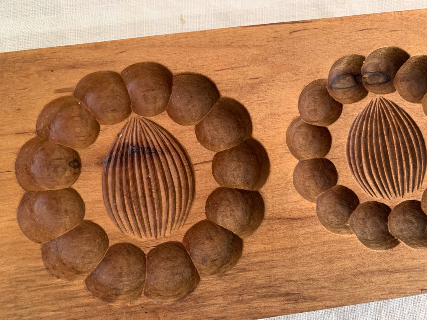 Vintage Japanese Cake Mold Set, Hand Carved and Signed
