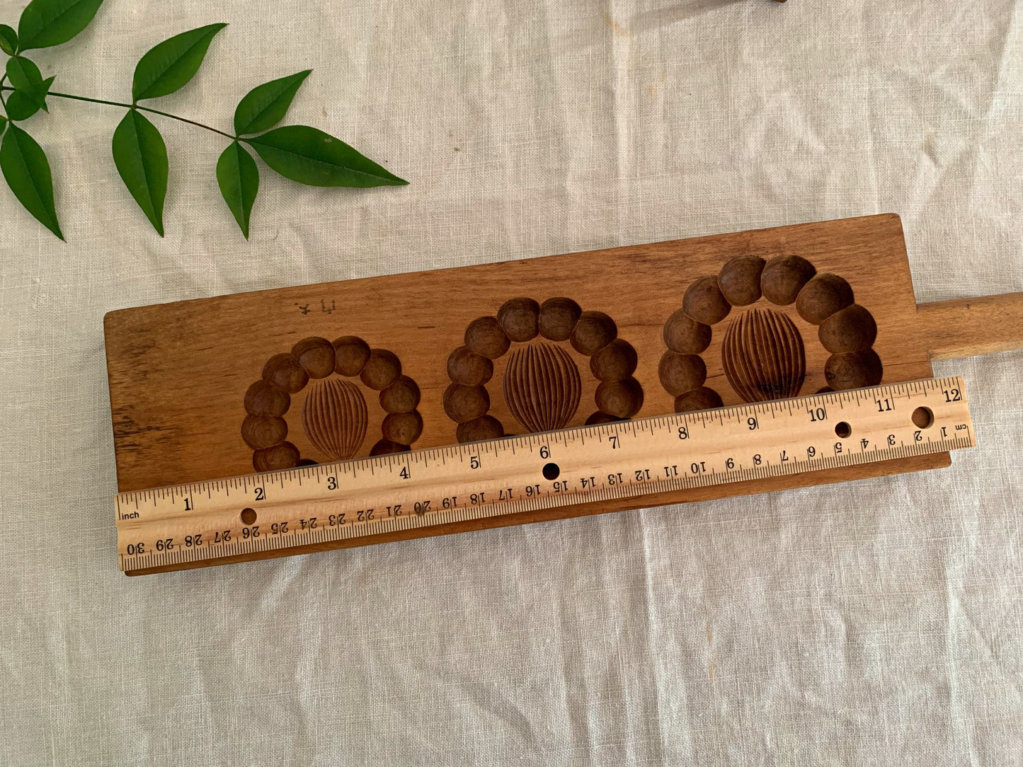 Vintage Japanese Cake Mold Set, Hand Carved and Signed