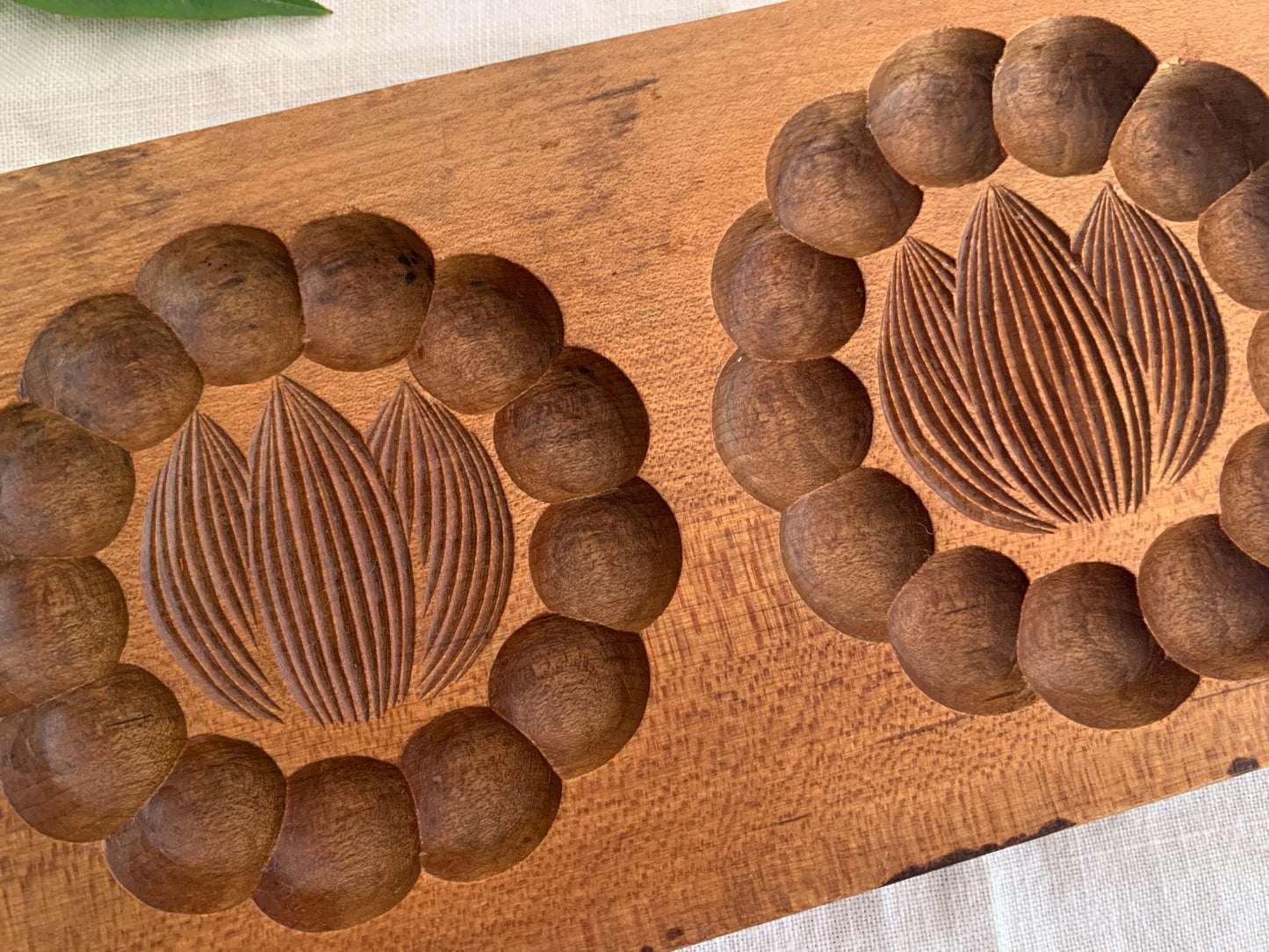 Vintage Japanese Cake Mold Set, Hand Carved and Signed