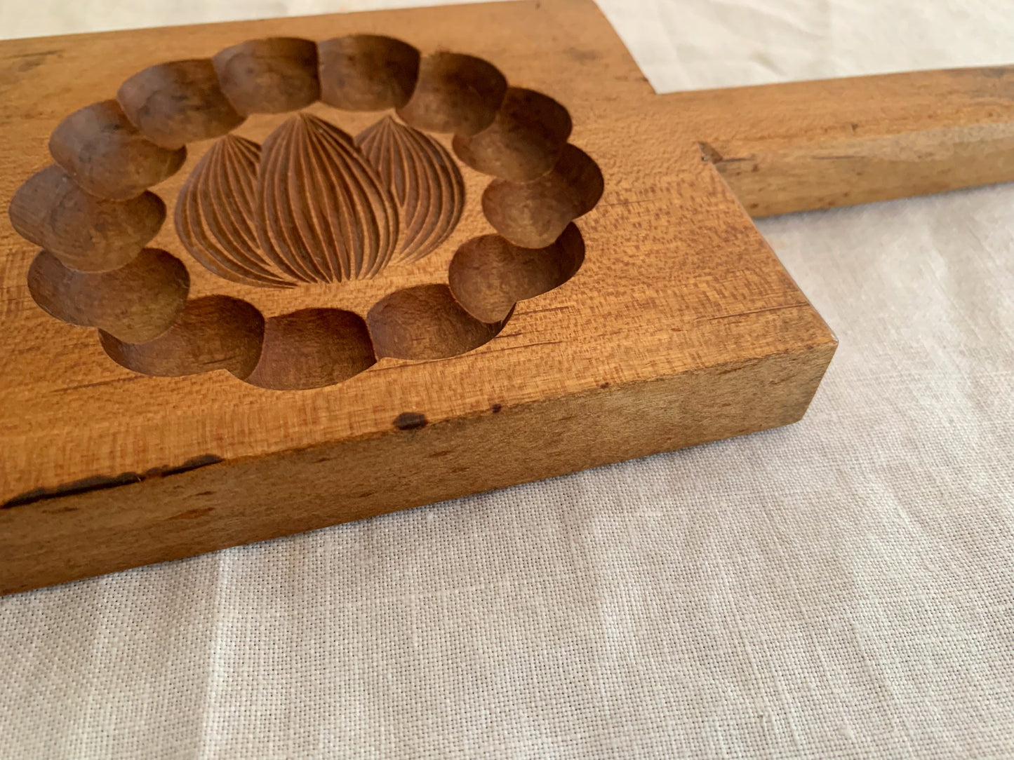 Vintage Japanese Cake Mold Set, Hand Carved and Signed