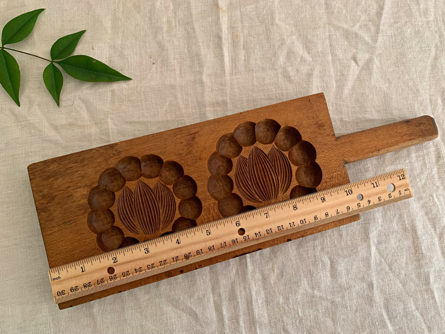 Vintage Japanese Cake Mold Set, Hand Carved and Signed