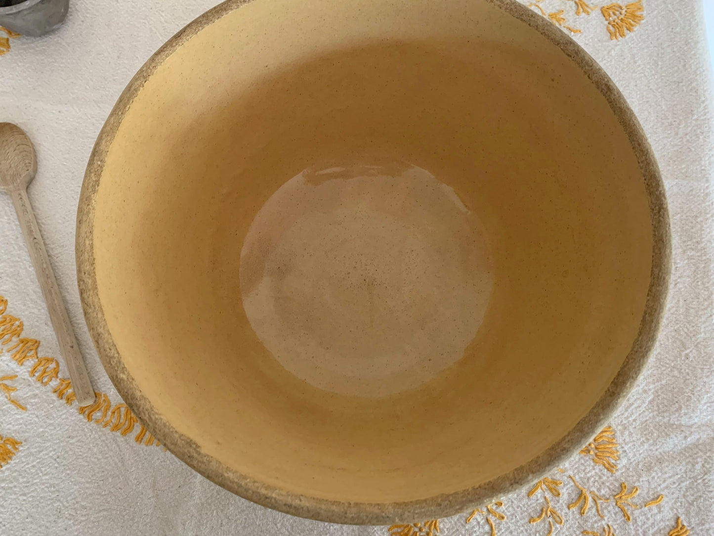 Huge 12 Inch Yellowware Bowl by Robinson Ransbottom