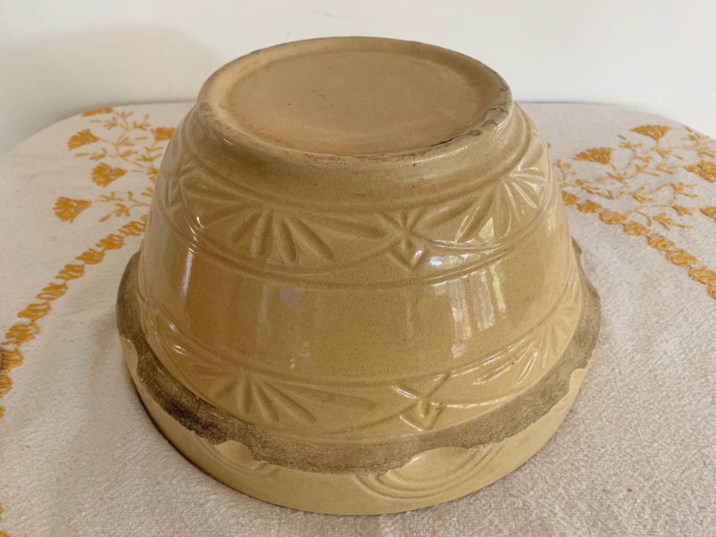 Huge 12 Inch Yellowware Bowl by Robinson Ransbottom
