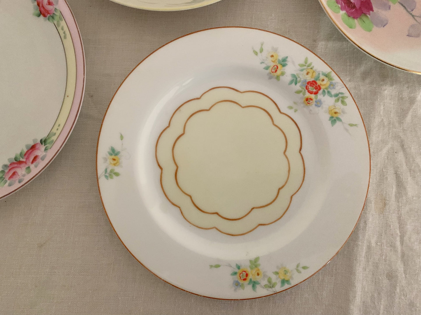 Set of Mismatched, Antique Japanese Plates