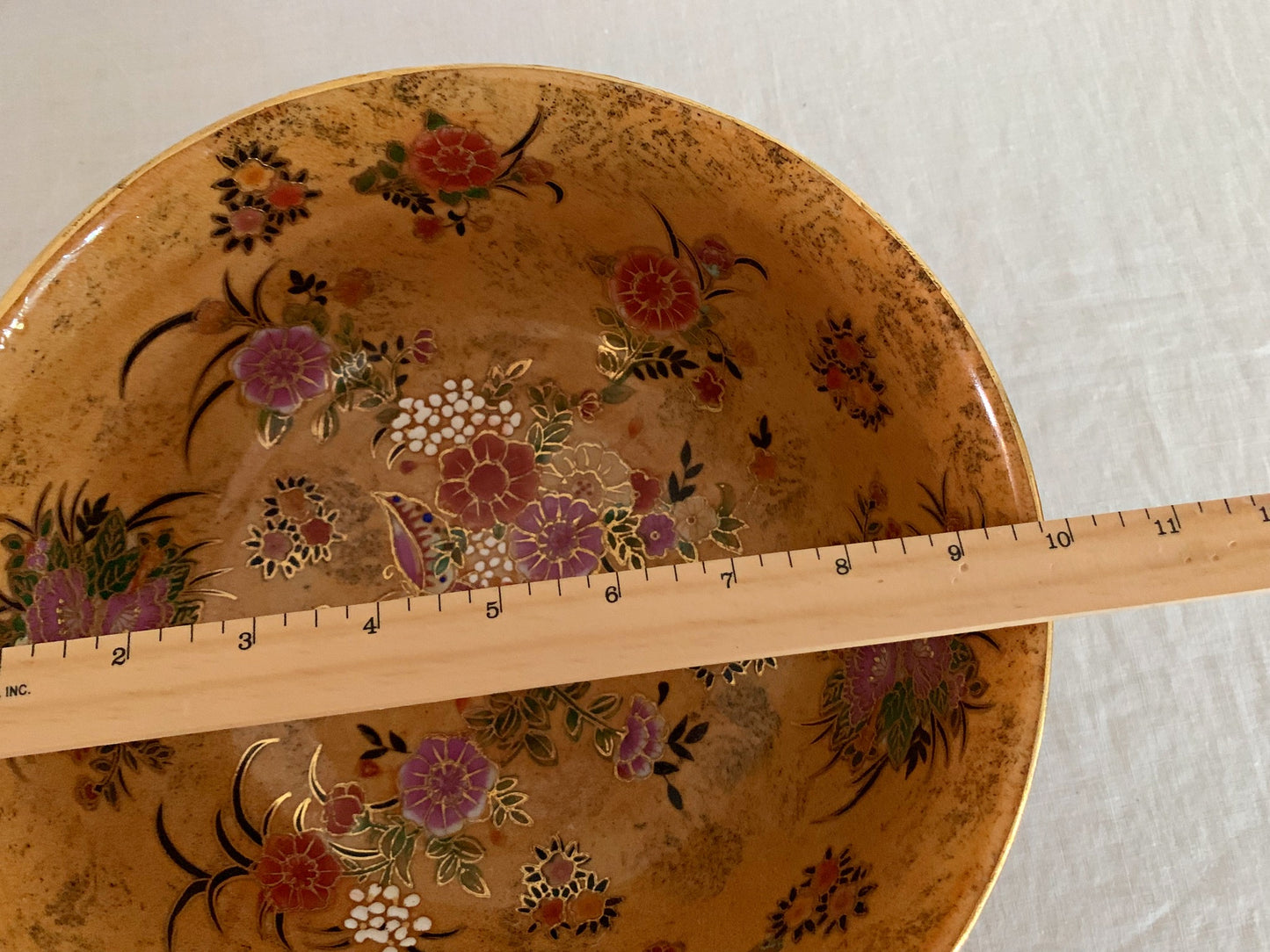 Large, Vintage Satsuma Thousand Flowers Bowl