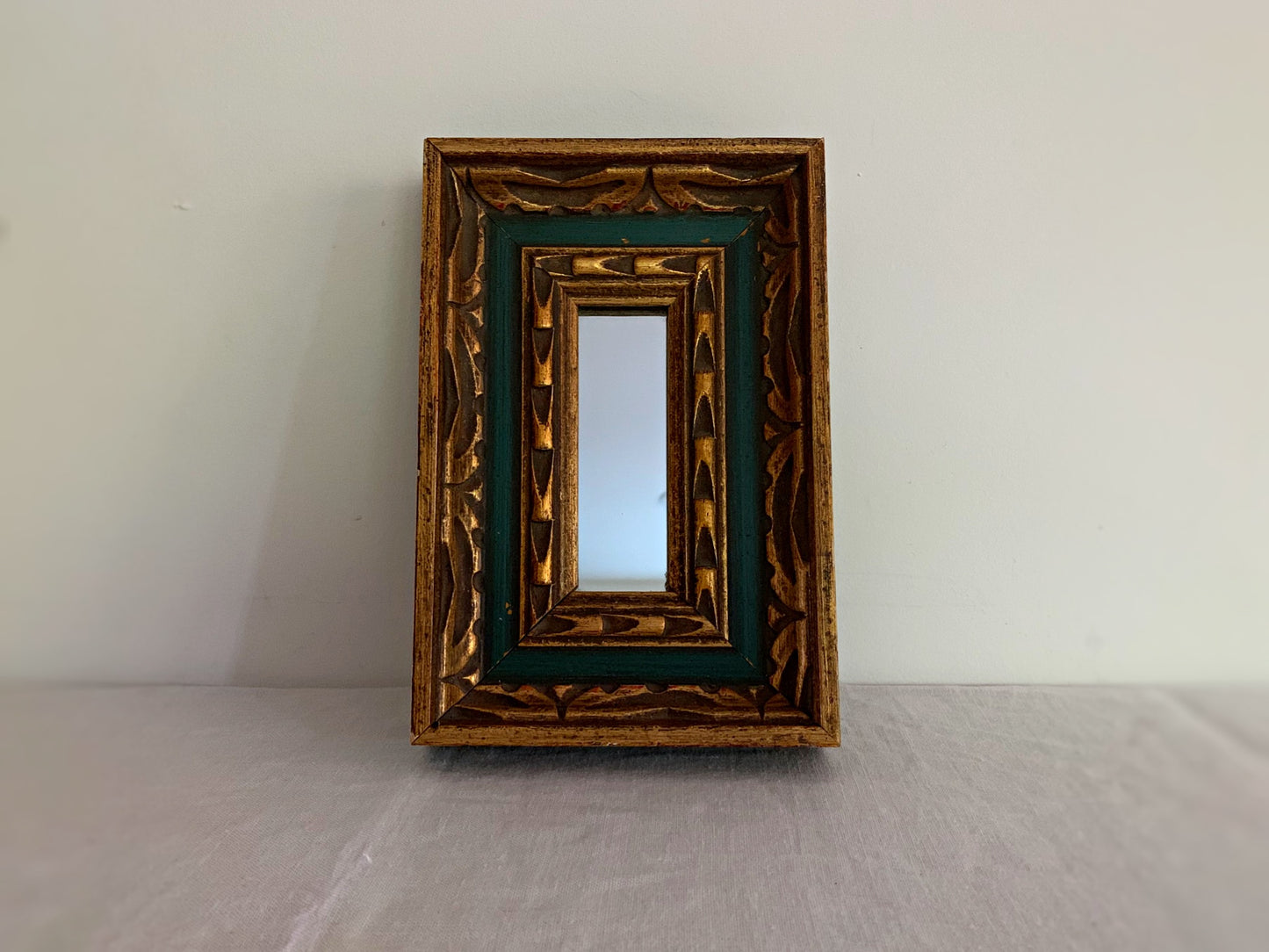 Tiny Vintage Mirror with Ornate Frame