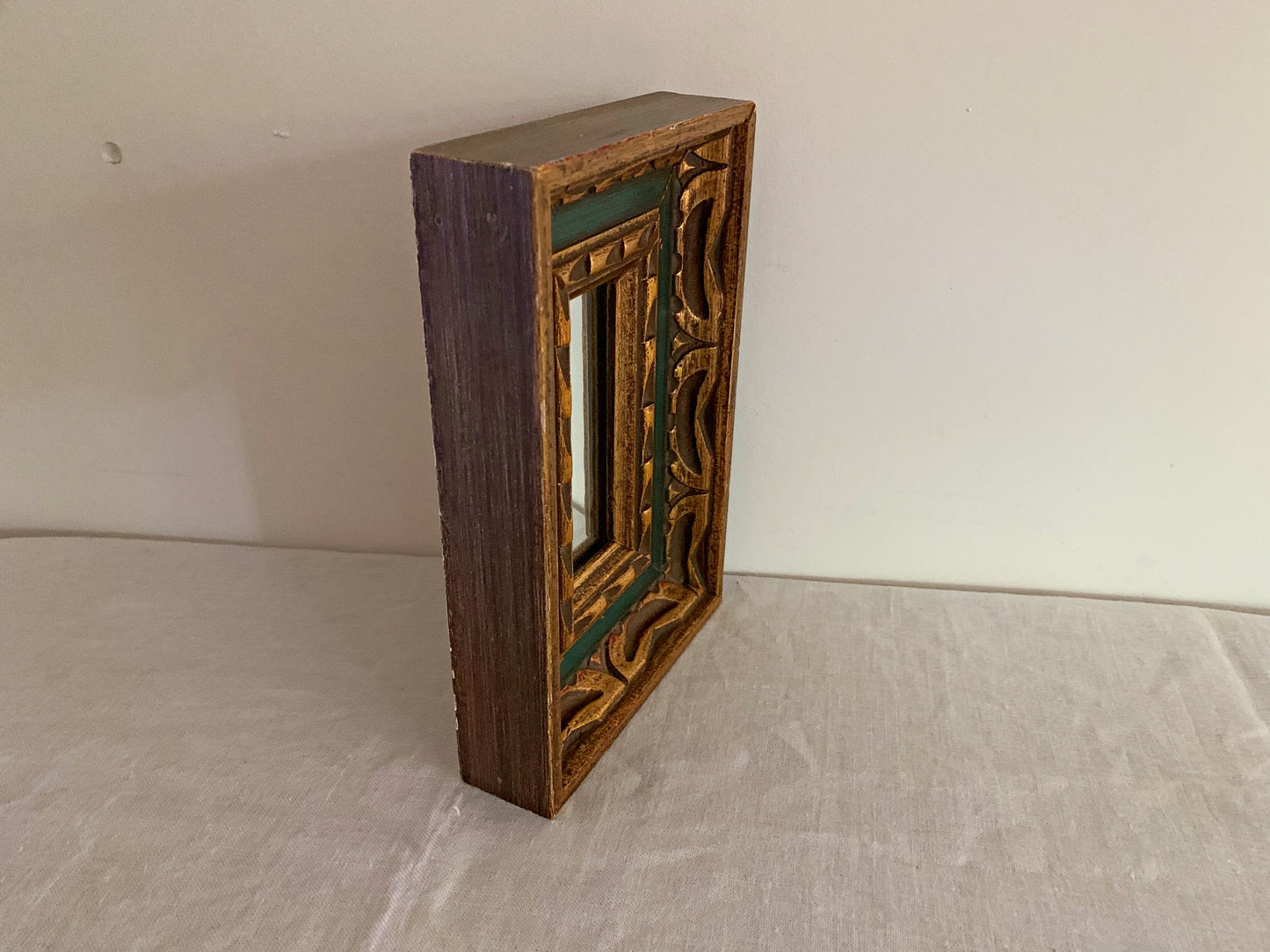 Tiny Vintage Mirror with Ornate Frame