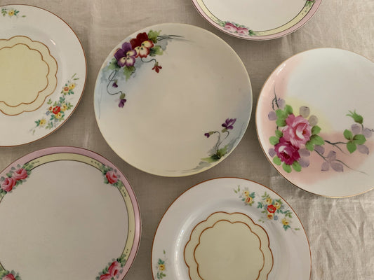 Set of Mismatched, Antique Japanese Plates