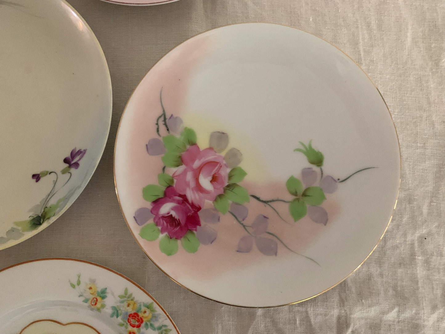 Set of Mismatched, Antique Japanese Plates