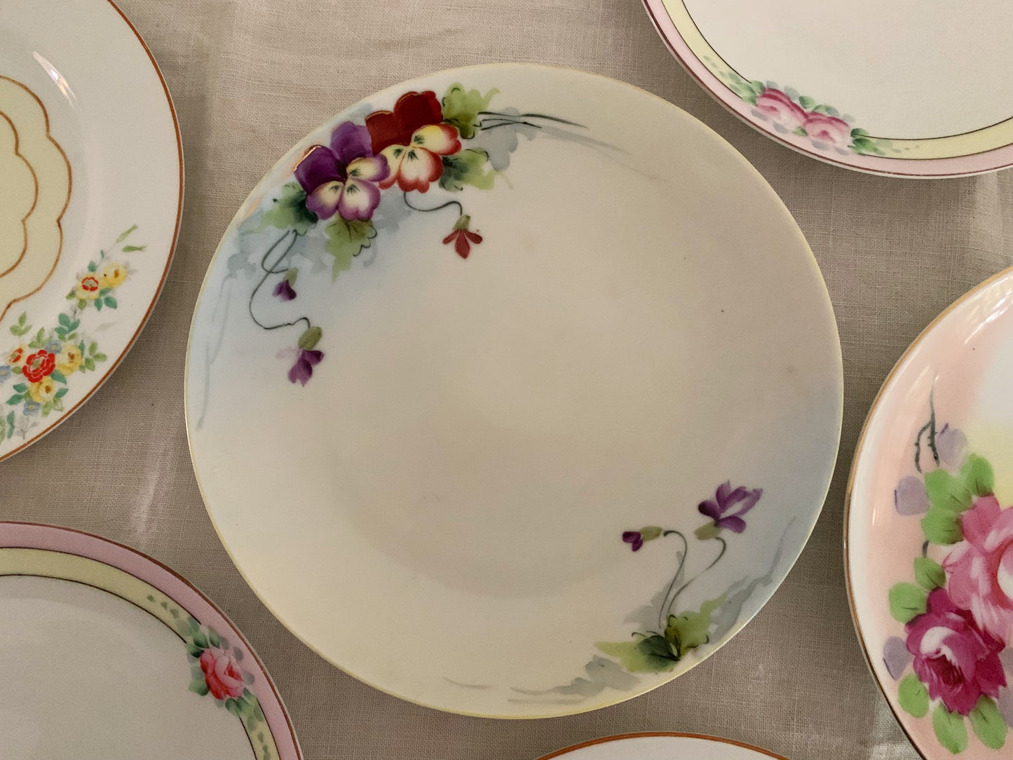 Set of Mismatched, Antique Japanese Plates