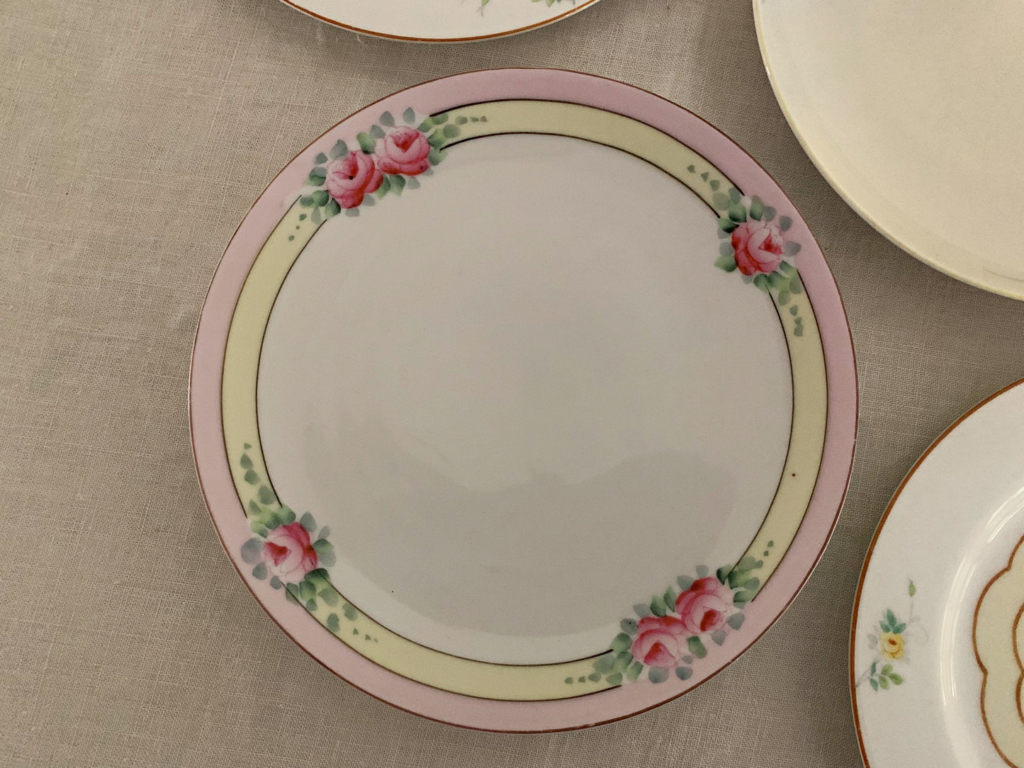 Set of Mismatched, Antique Japanese Plates