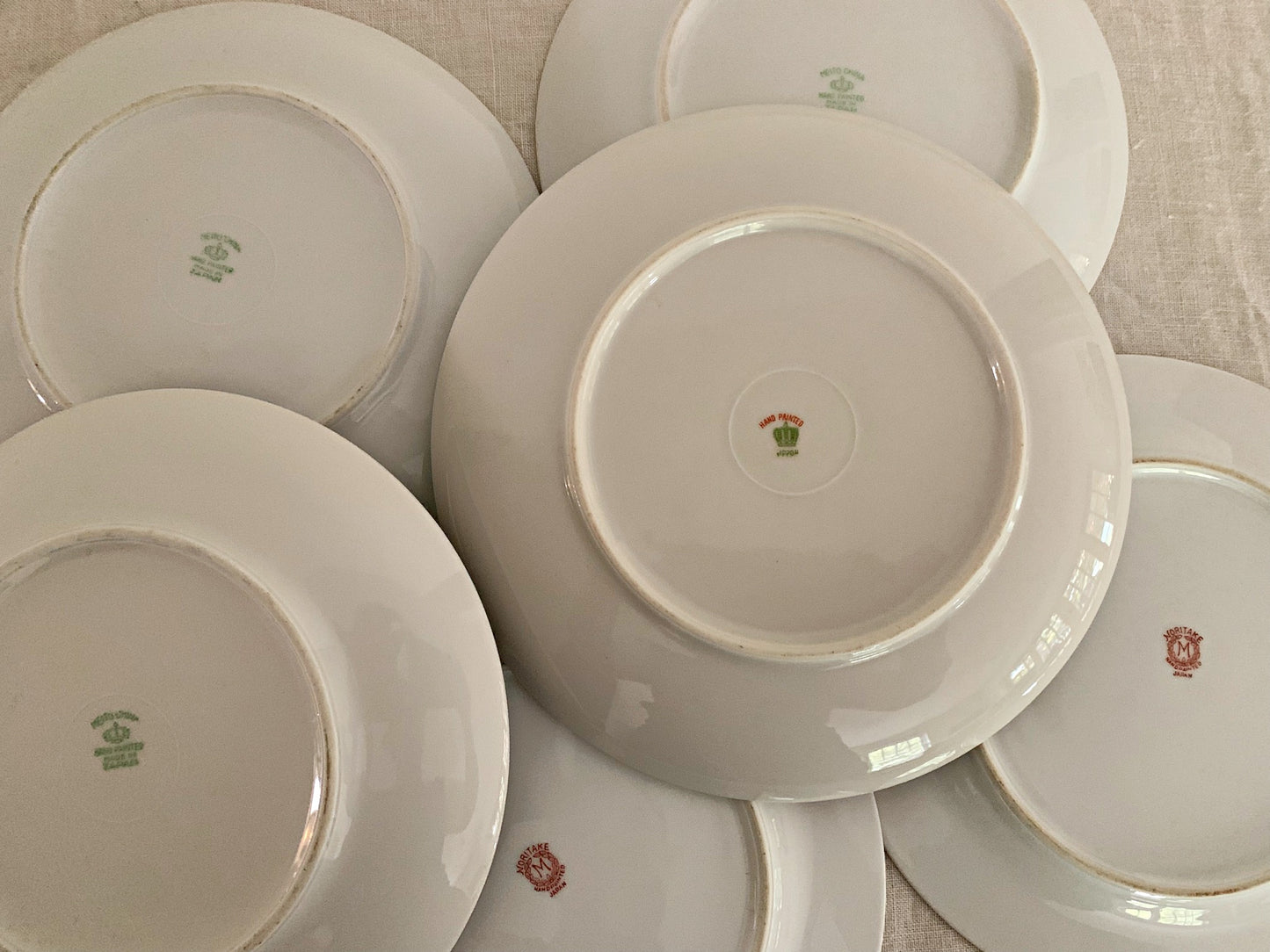 Set of Mismatched, Antique Japanese Plates