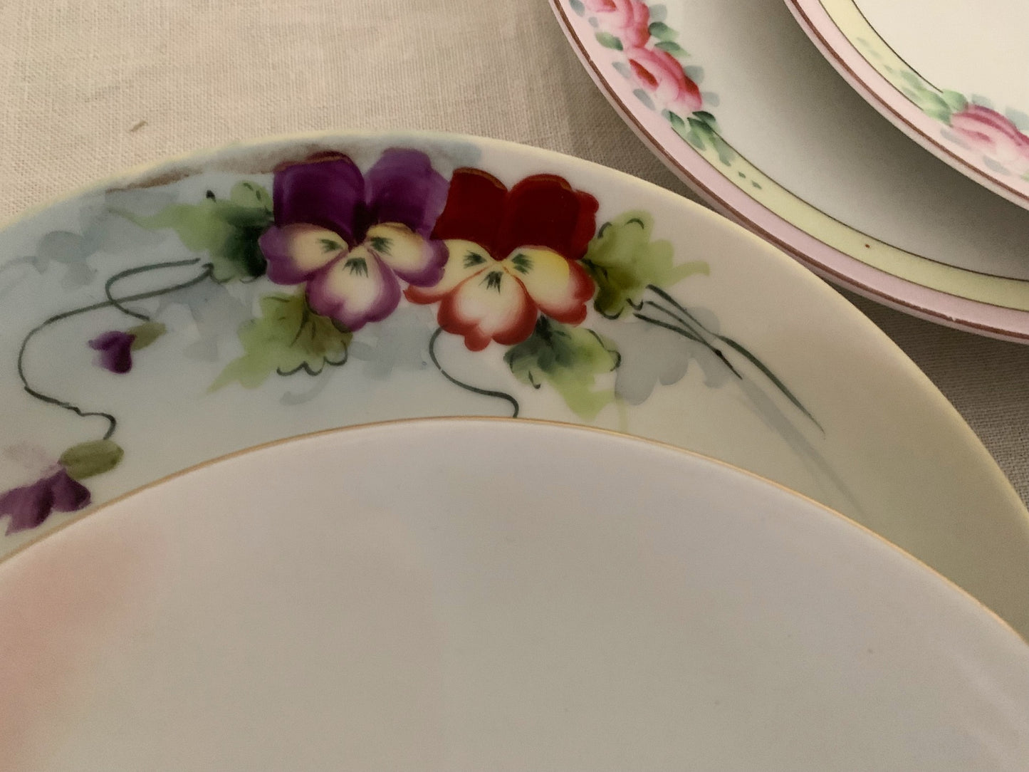 Set of Mismatched, Antique Japanese Plates