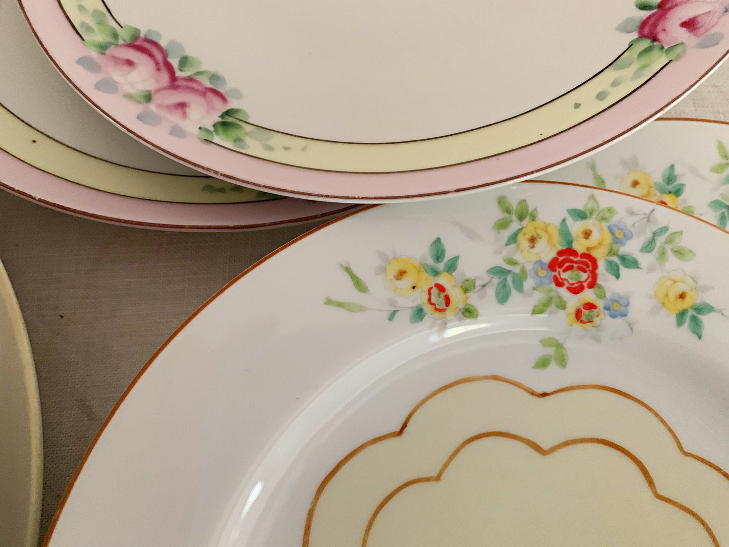 Set of Mismatched, Antique Japanese Plates