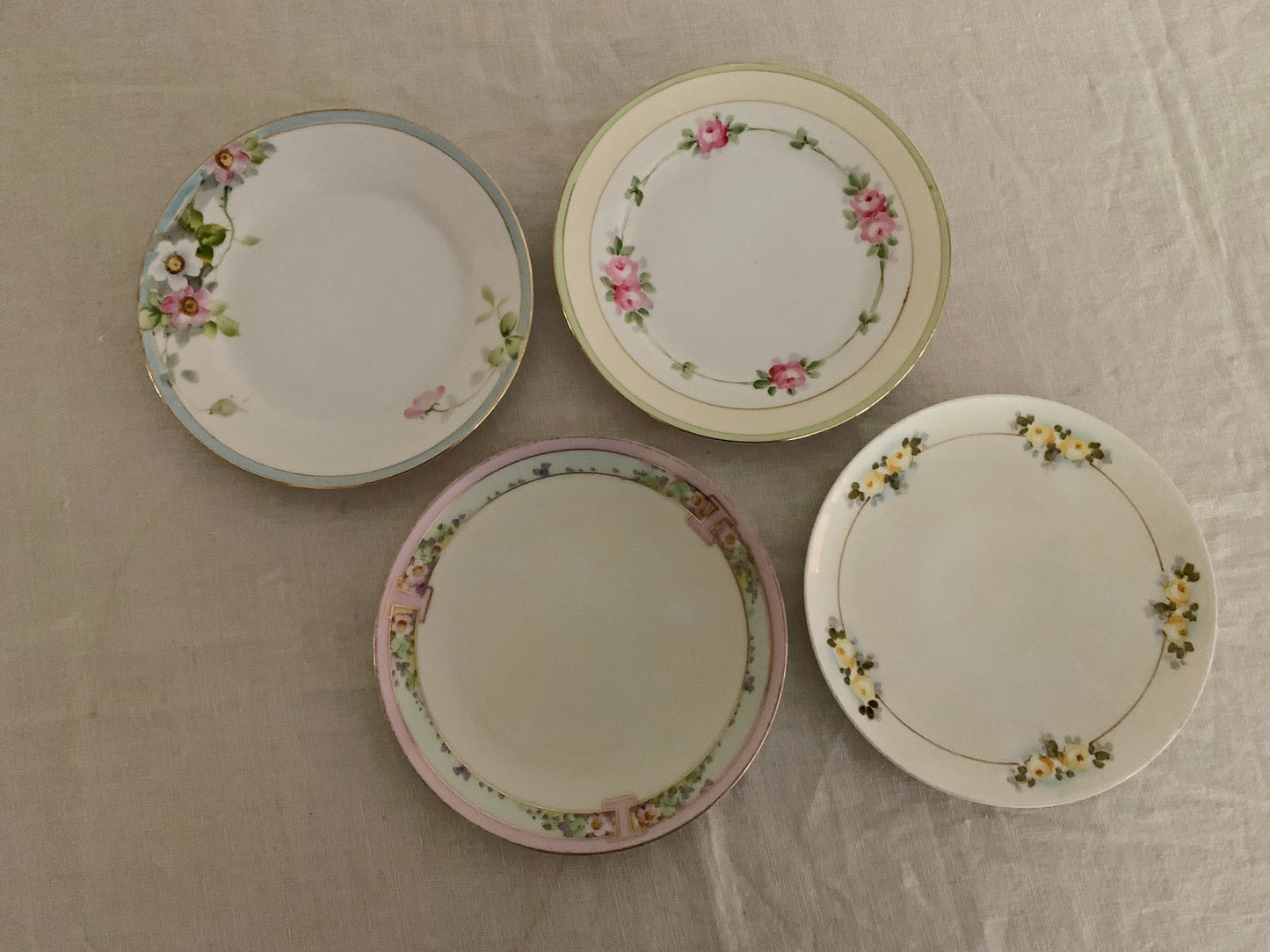 Set of Mismatched, Antique Japanese Plates
