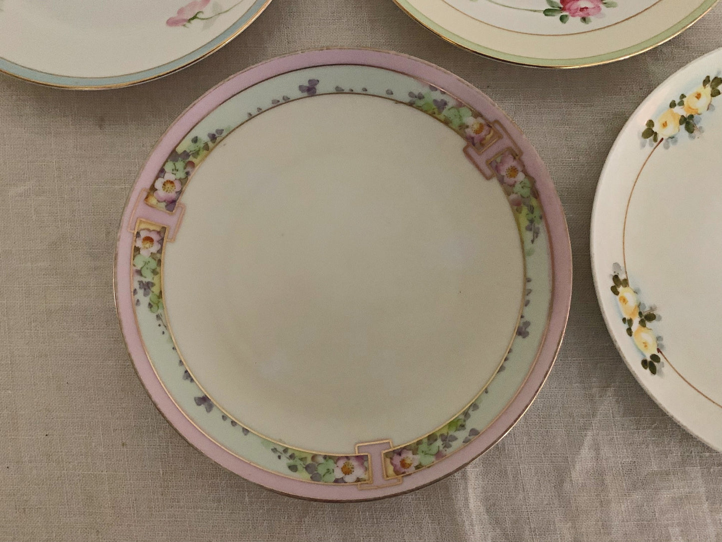 Set of Mismatched, Antique Japanese Plates