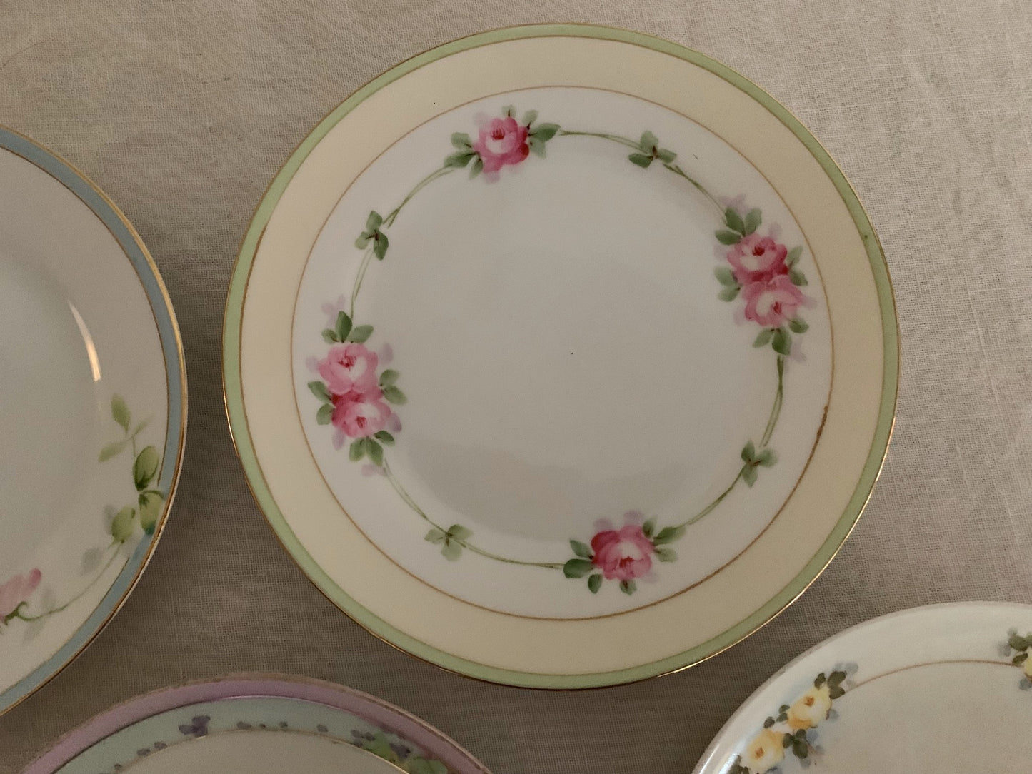 Set of Mismatched, Antique Japanese Plates