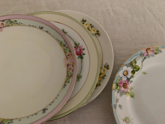 Set of Mismatched, Antique Japanese Plates