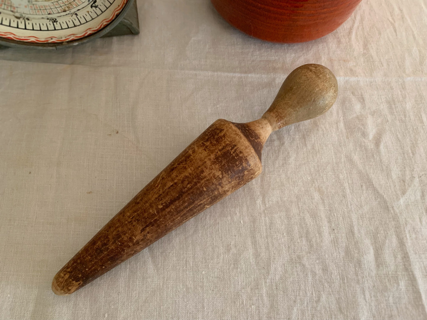 Vintage Masher, Cone Sieve Pestle