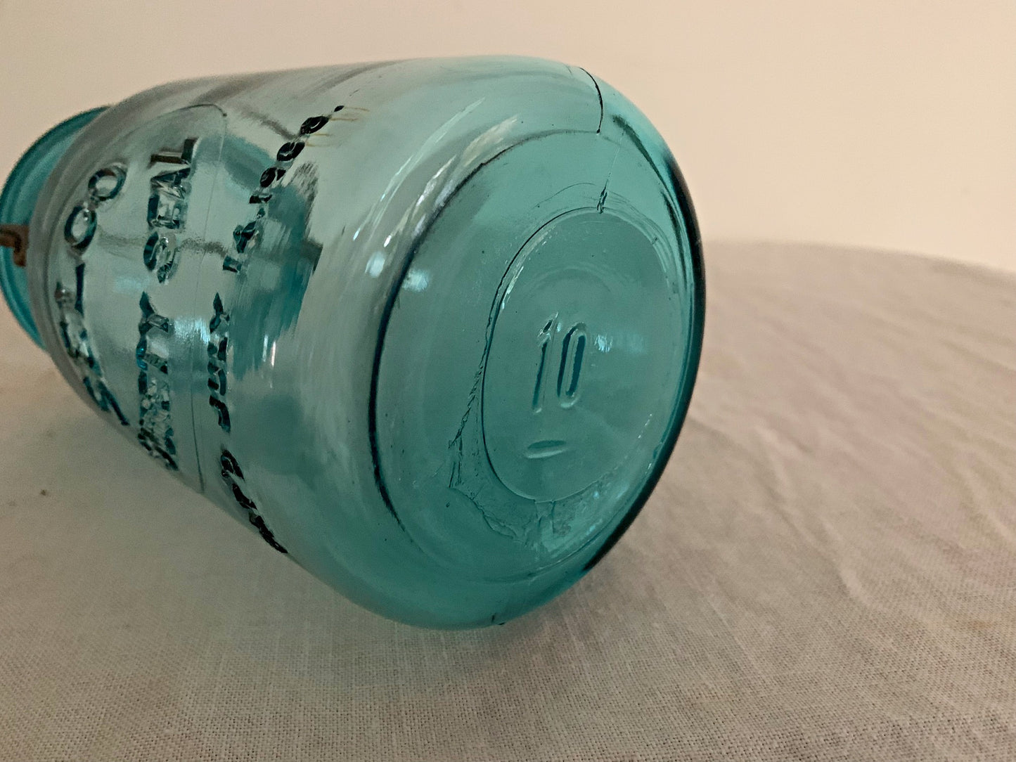 Selco Surety Seal Mason Jar, Quart, Blue, Marked 10