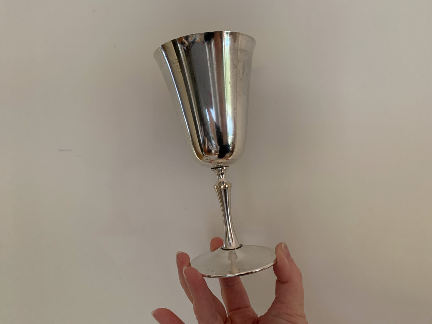 Vintage Silver Goblets Pair by De Uberti Silver Italy