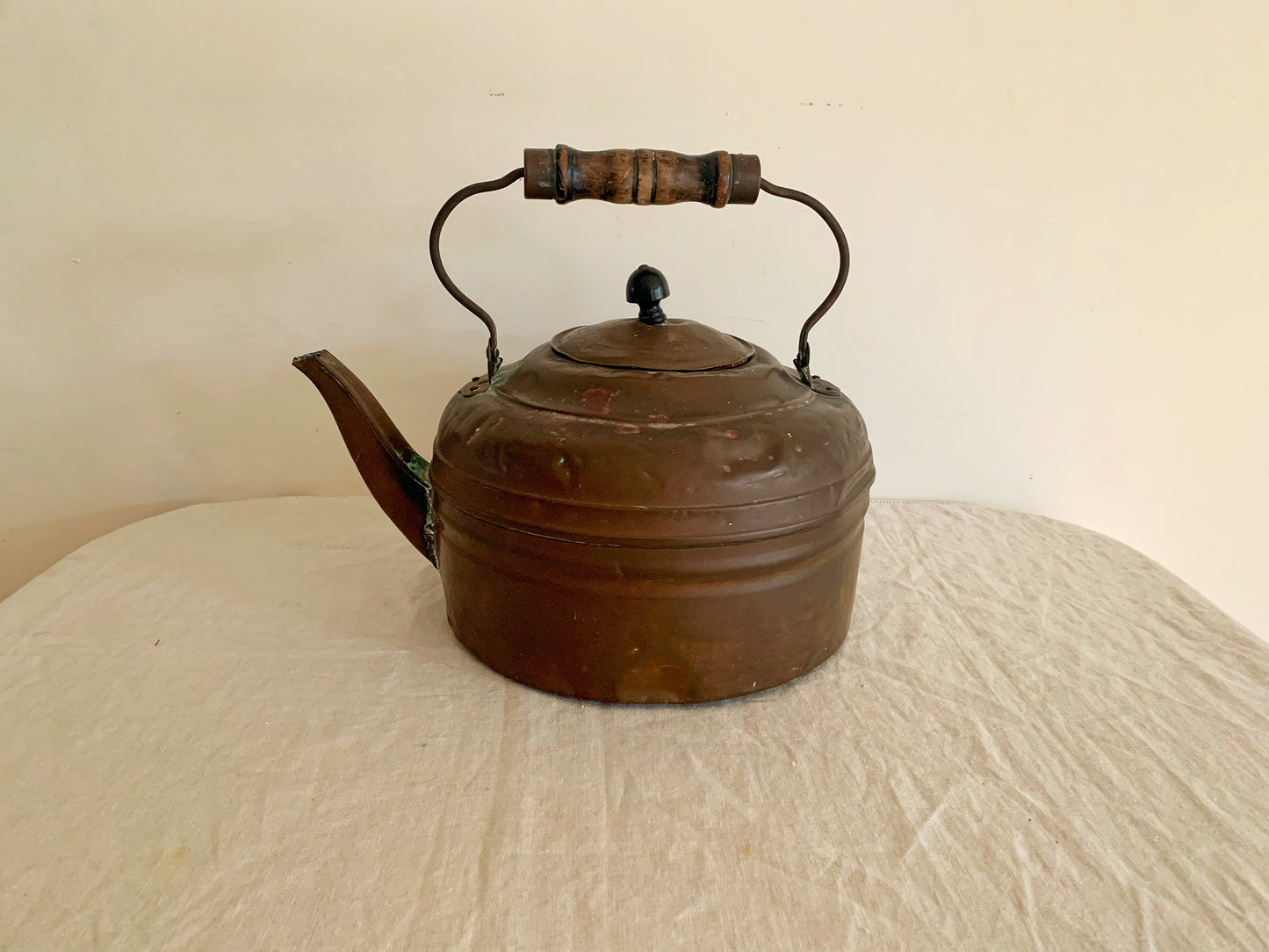 Huge Antique Copper Kettle