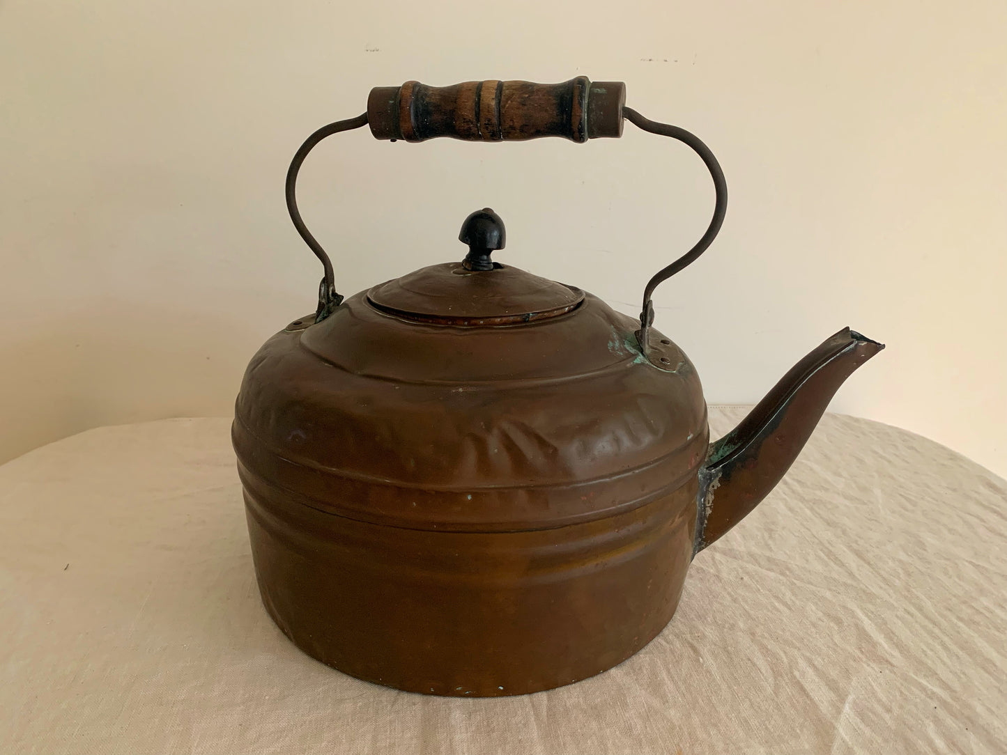 Huge Antique Copper Kettle