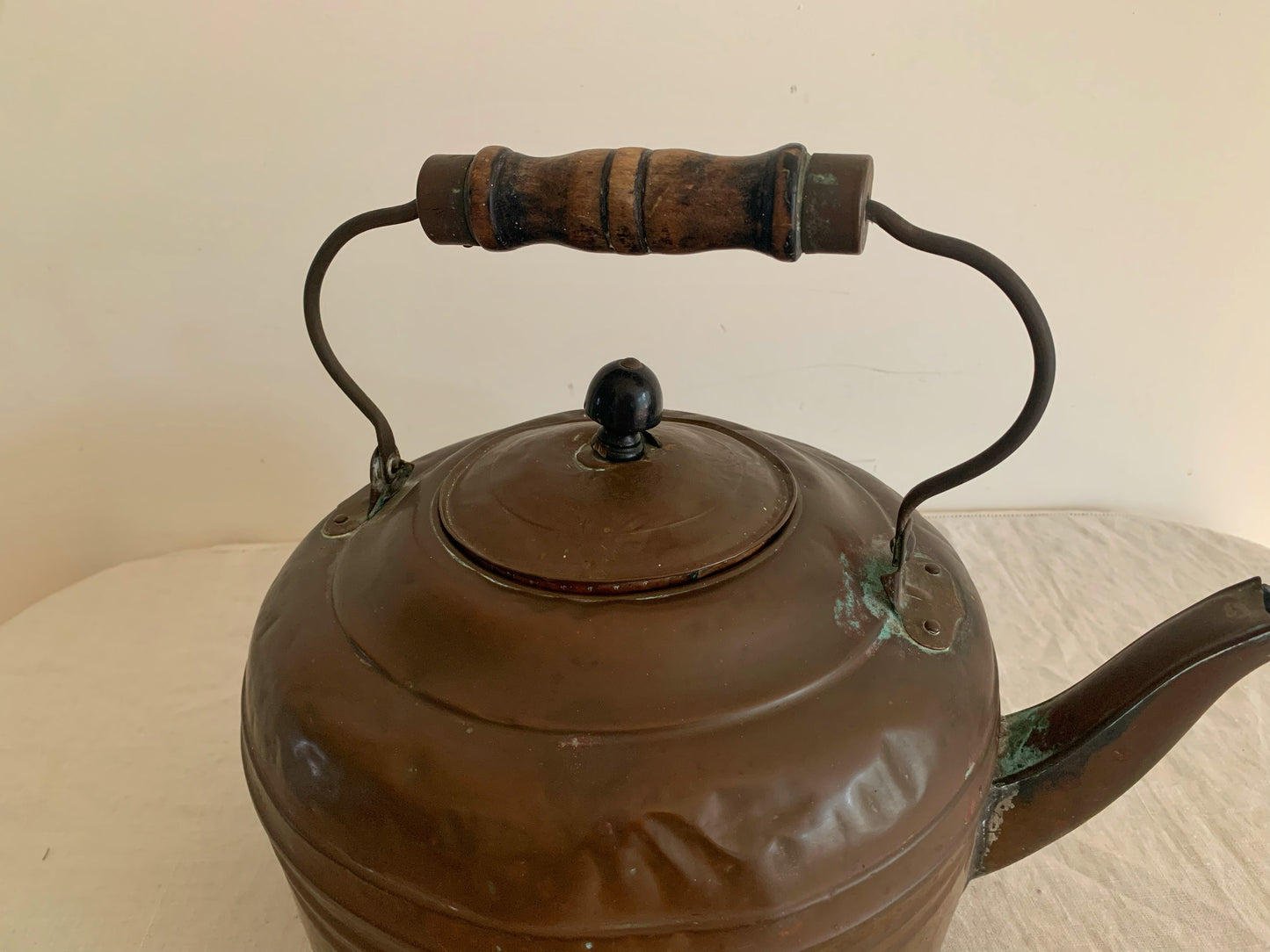 Huge Antique Copper Kettle