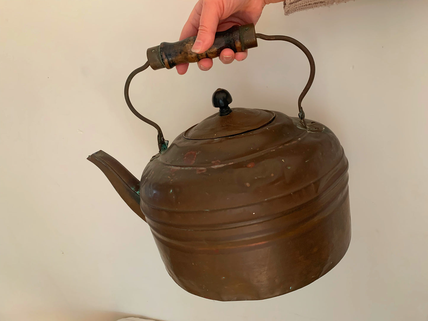 Huge Antique Copper Kettle